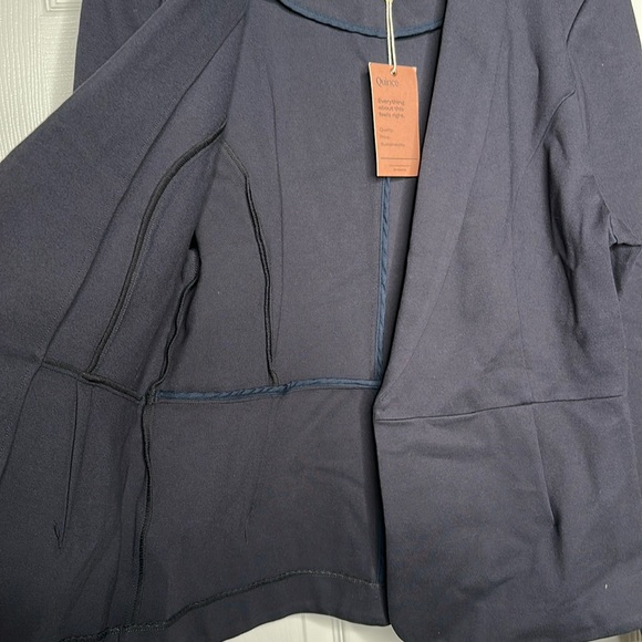 Quince Navy Women's Blazer - Picture 3 of 6